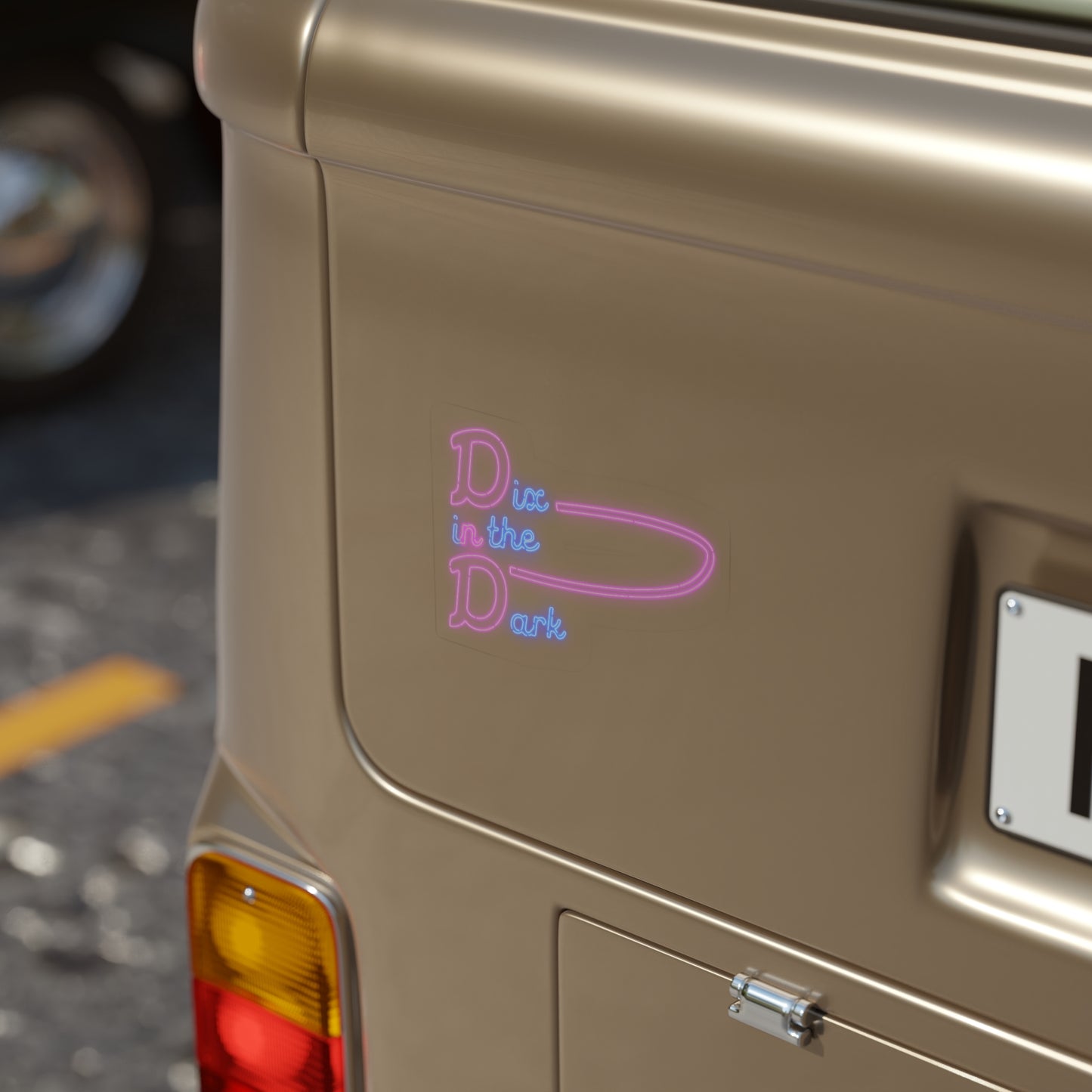 "Dix in the Dark" Die-Cut Outdoor Sticker