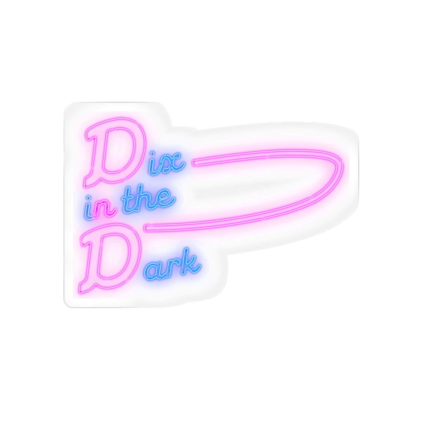 "Dix in the Dark" Die-Cut Outdoor Sticker